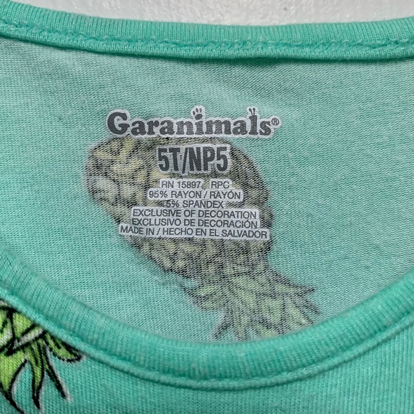 GARANIMALS Peplum Summer Short Sleeve Tee Shirt - Picture 4 of 6